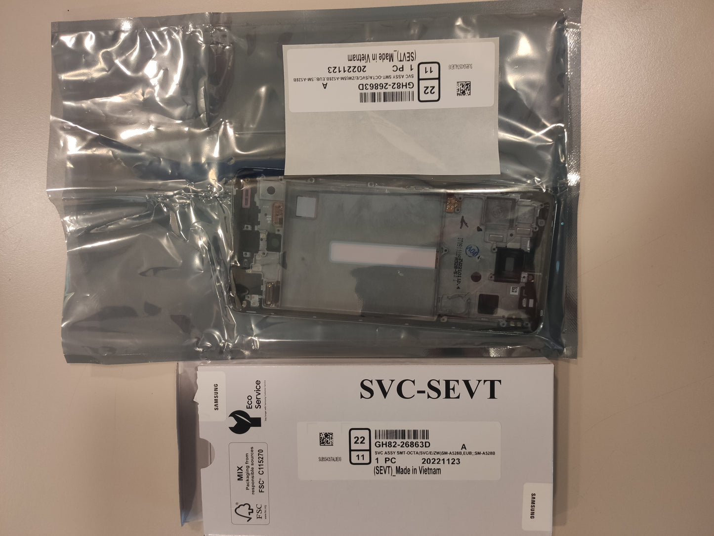 GH82-26863D – Samsung A52s SM-A528 Original LCD Display White