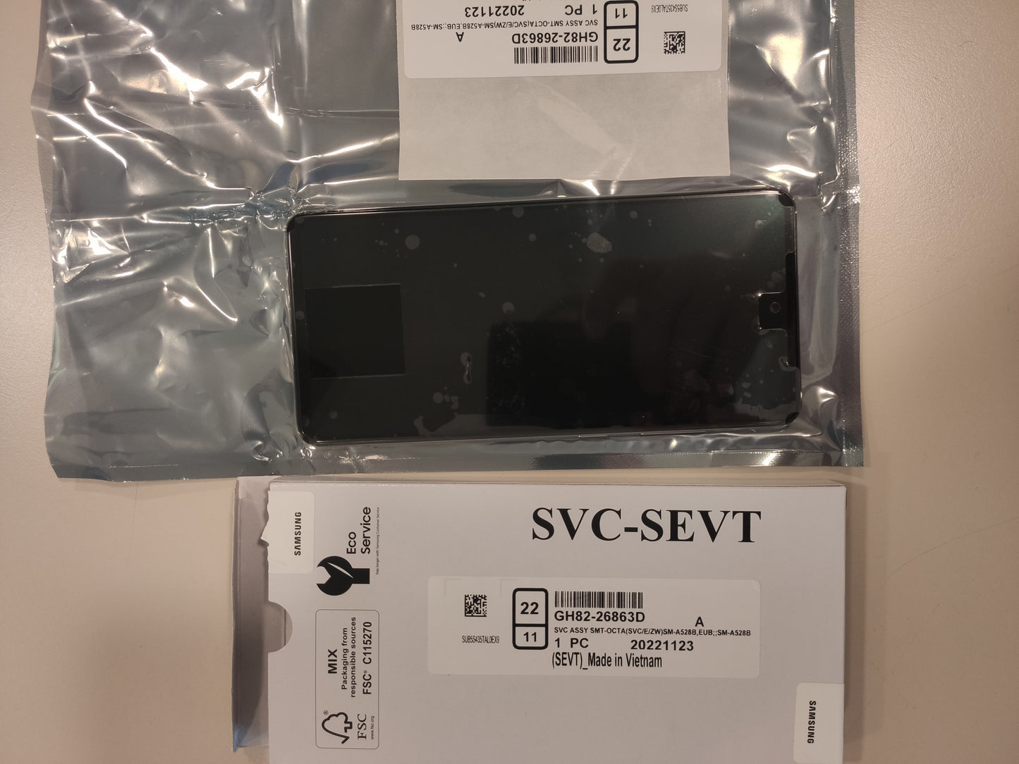 GH82-26863D – Samsung A52s SM-A528 Original LCD Display White